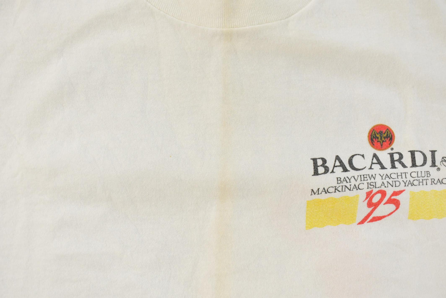 Vintage 1990s Bicardi Bayview Sailing Racing Graphic T-Shirt Men's XL
