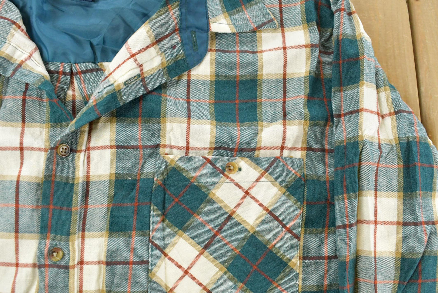 Vintage 1990s John Blair Plaid Flannel Button Up Shirt Men's XL
