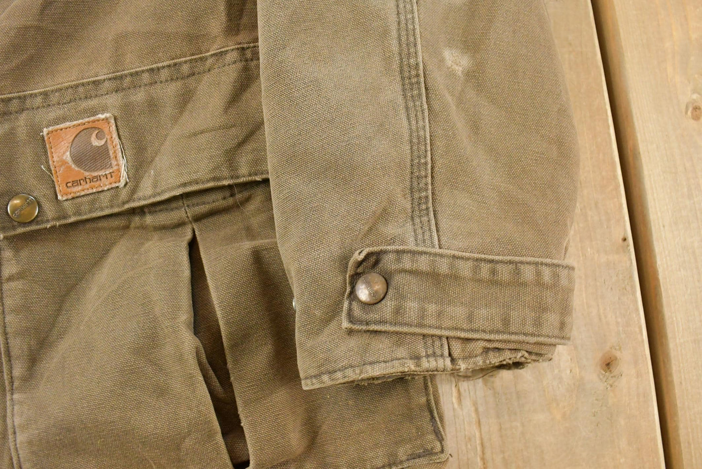 Vintage 1990s Distressed Carhartt Blanket Lined Field Coat Men's M