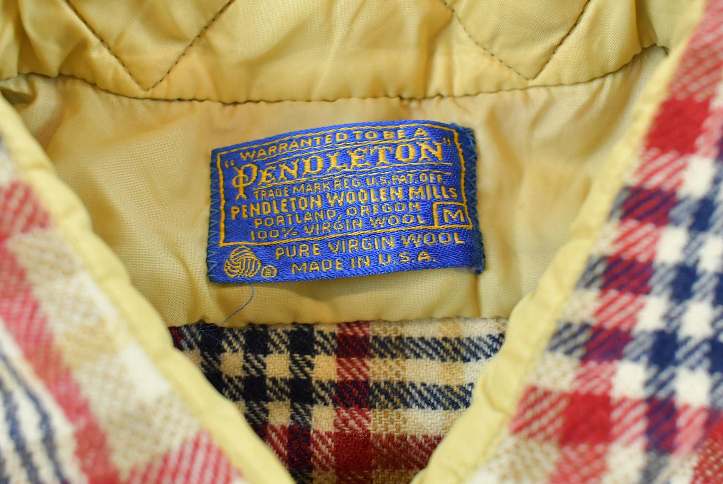 Vintage 1970s Pendleton Wool Flannel Button Up Shirt Men's M