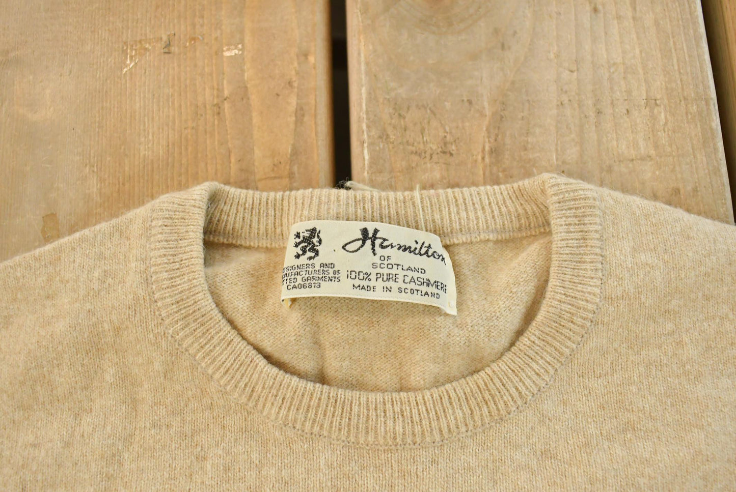 Vintage 1980s Hamilton of Scotland Cashmere Knit Crewneck Sweater Men's M