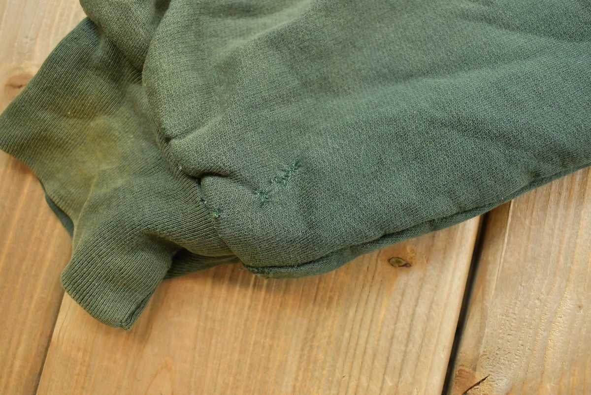 Vintage 2000s Faded BTC Green Thermal Lined Zip Up Hoodie Sweatshirt Men's XL