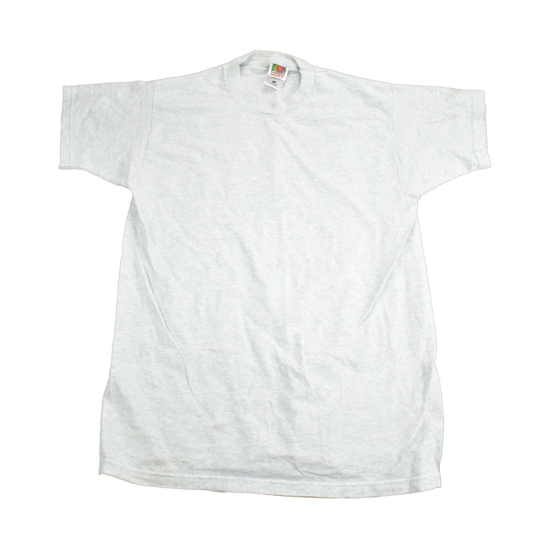 Vintage 1990s Fruit Of The Loom Blank Grey T Shirt Men's Medium