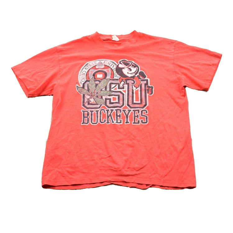 Vintage 1980s University of Ohio State Buckeyes Graphic Collegiate T-Shirt Men's XL