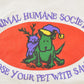 Vintage 1990s Animal Humane Society Santa Christmas Crewneck Sweatshirt Men's Large