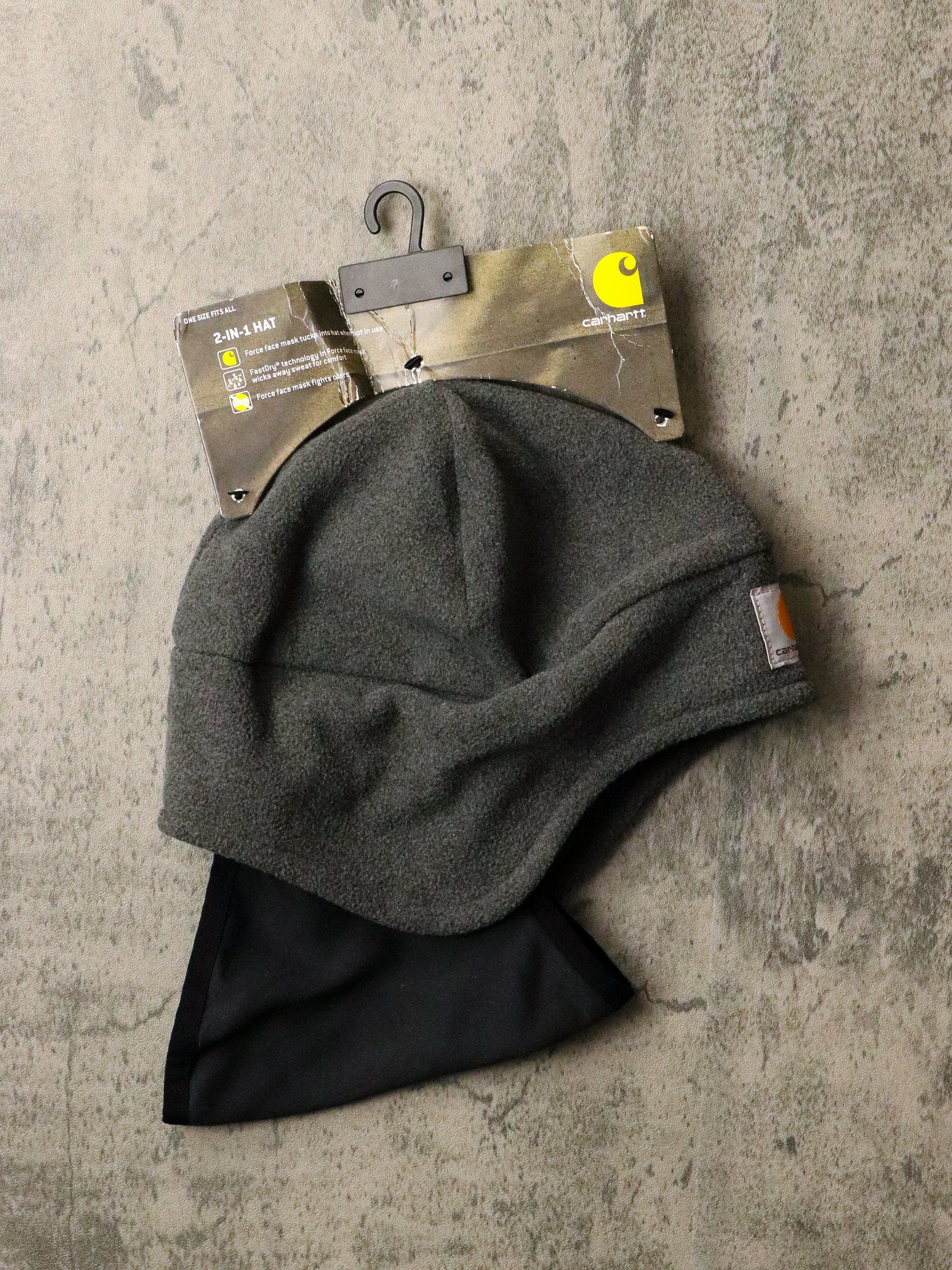 Carhartt Beanie Adult Grey Fleece 2 In 1