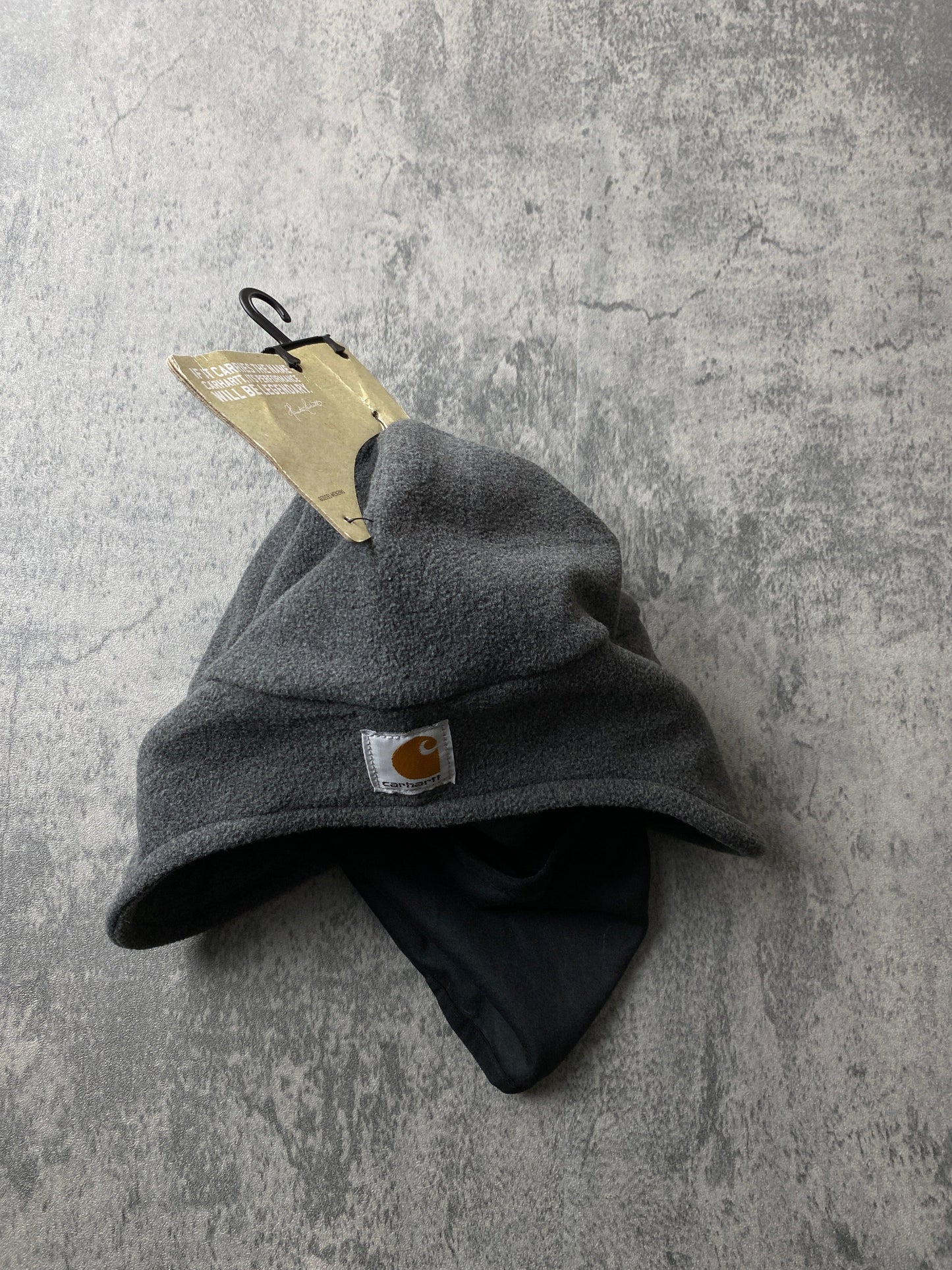 Carhartt Beanie Adult Grey Fleece 2 In 1 from propervintagecanada