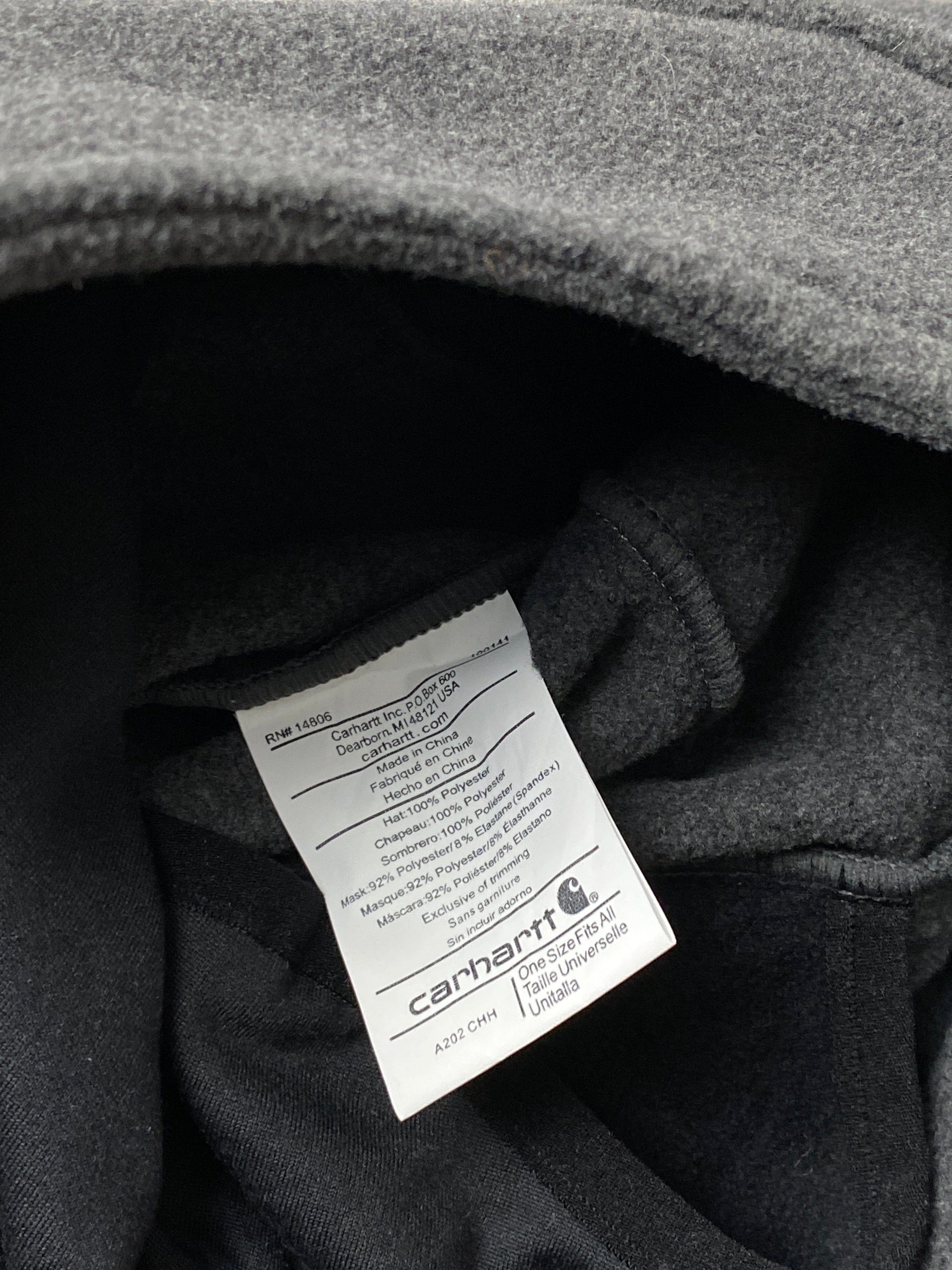 Carhartt Beanie Adult Grey Fleece 2 In 1 from propervintagecanada