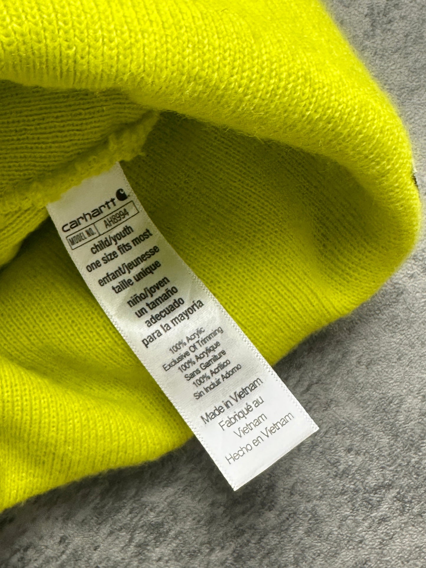 Carhartt Beanie Youth Yellow from propervintagecanada