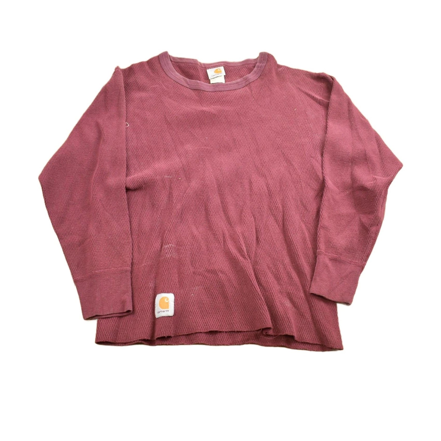 Carhartt Clothing > Gender Neutral Adult Clothing > Hoodies & Sweatshirts > Hoodies Vintage 1980s Distressed Carhartt Thermal Shirt Men's Medium