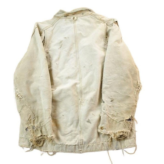 Carhartt Clothing > Gender Neutral Adult Clothing > Jackets & Coats Vintage 1970s Carhartt Blanket Lined Chore Coat Heavily Distressed Men's Large