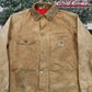 Carhartt Clothing > Gender Neutral Adult Clothing > Jackets & Coats Vintage 1970s Distressed Carhartt Chore Coat Men's Large