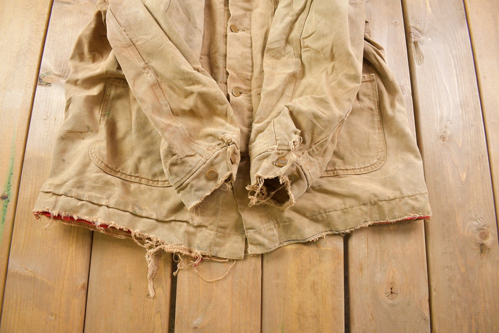 Carhartt Clothing > Gender Neutral Adult Clothing > Jackets & Coats Vintage 1970s Heavily Carhartt Diamond Quilt Lined Painters Jacket Men's Medium