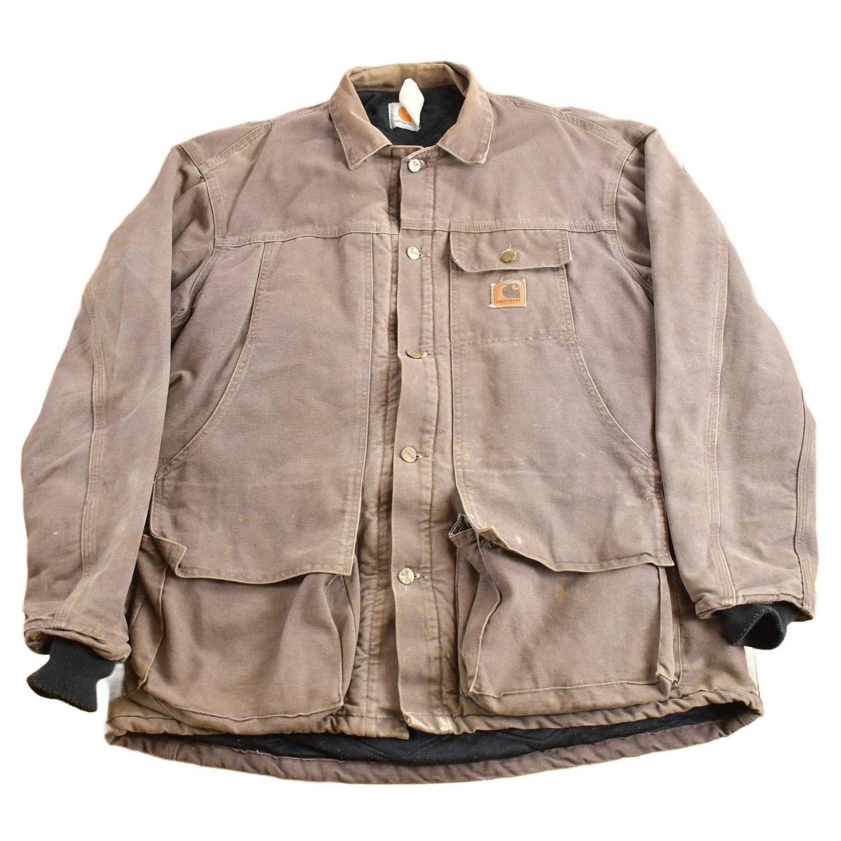 Carhartt Clothing > Gender Neutral Adult Clothing > Jackets & Coats Vintage 1980s Brown Carhartt Field Coat Men's 2XL
