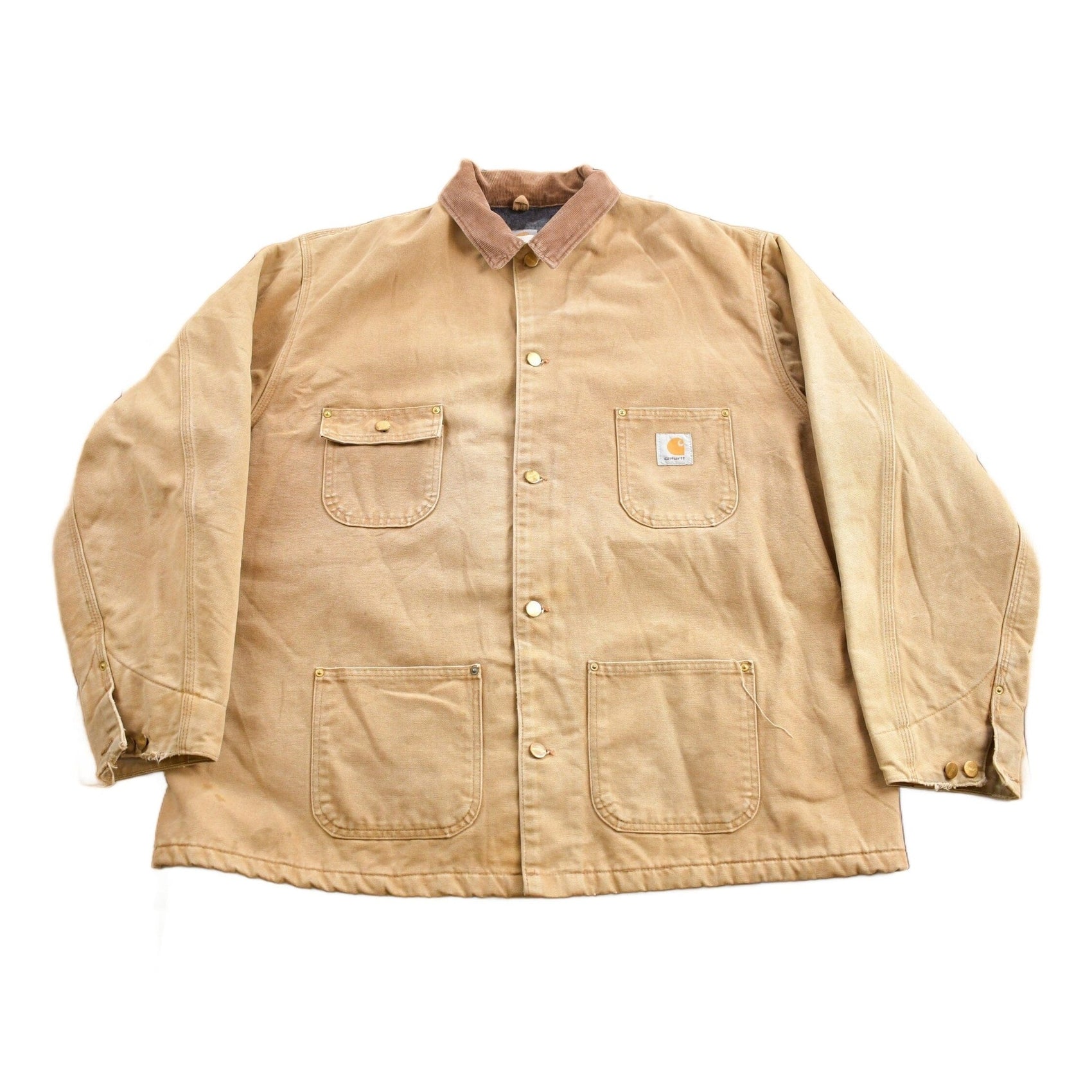 Carhartt Clothing > Gender Neutral Adult Clothing > Jackets & Coats Vintage 1980s Carhartt Blanket Lined Chore Coat Men's 3XL