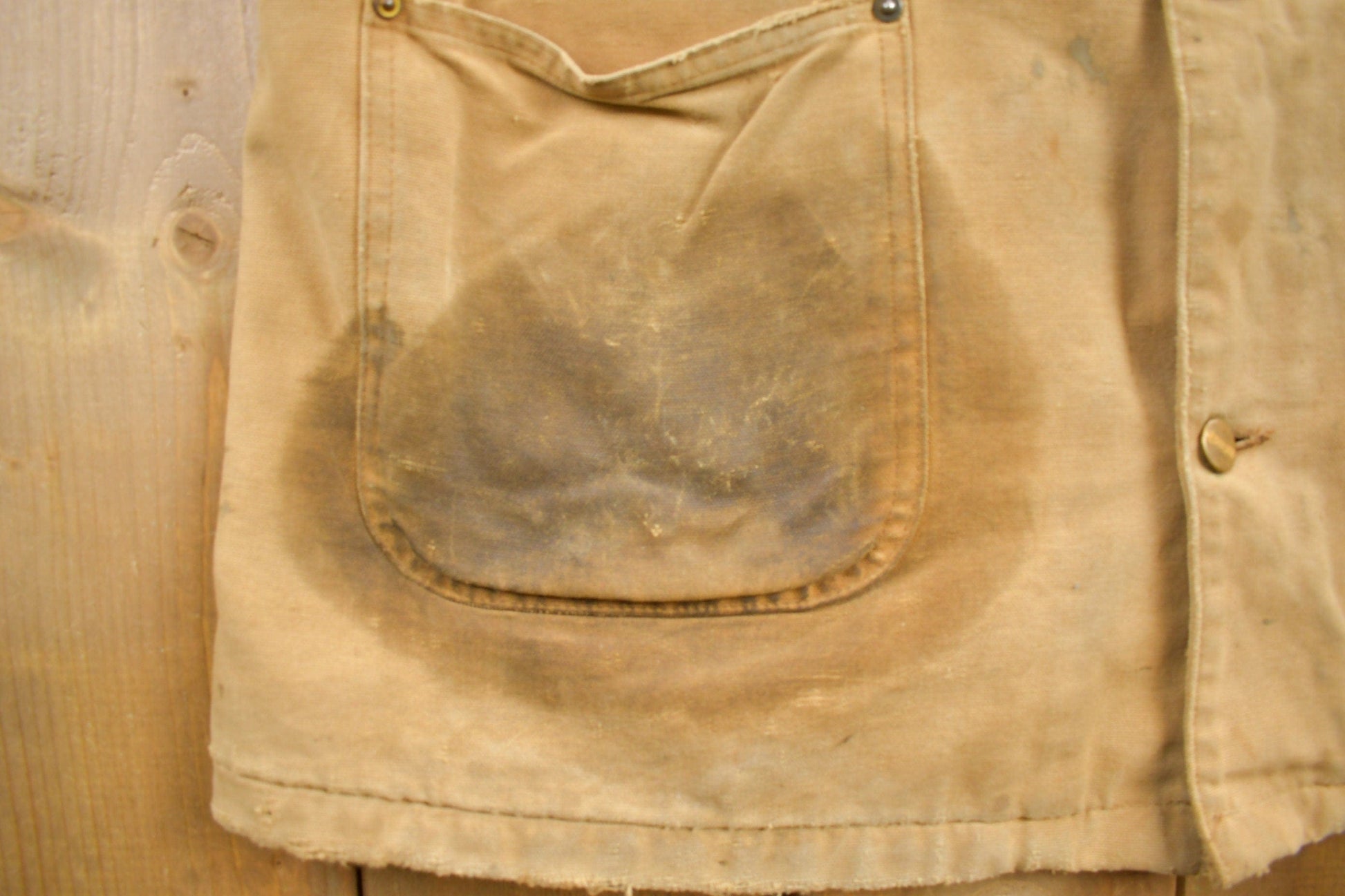 Carhartt Clothing > Gender Neutral Adult Clothing > Jackets & Coats Vintage 1980s Carhartt Blanket Lined Chore Jacket Men's Large