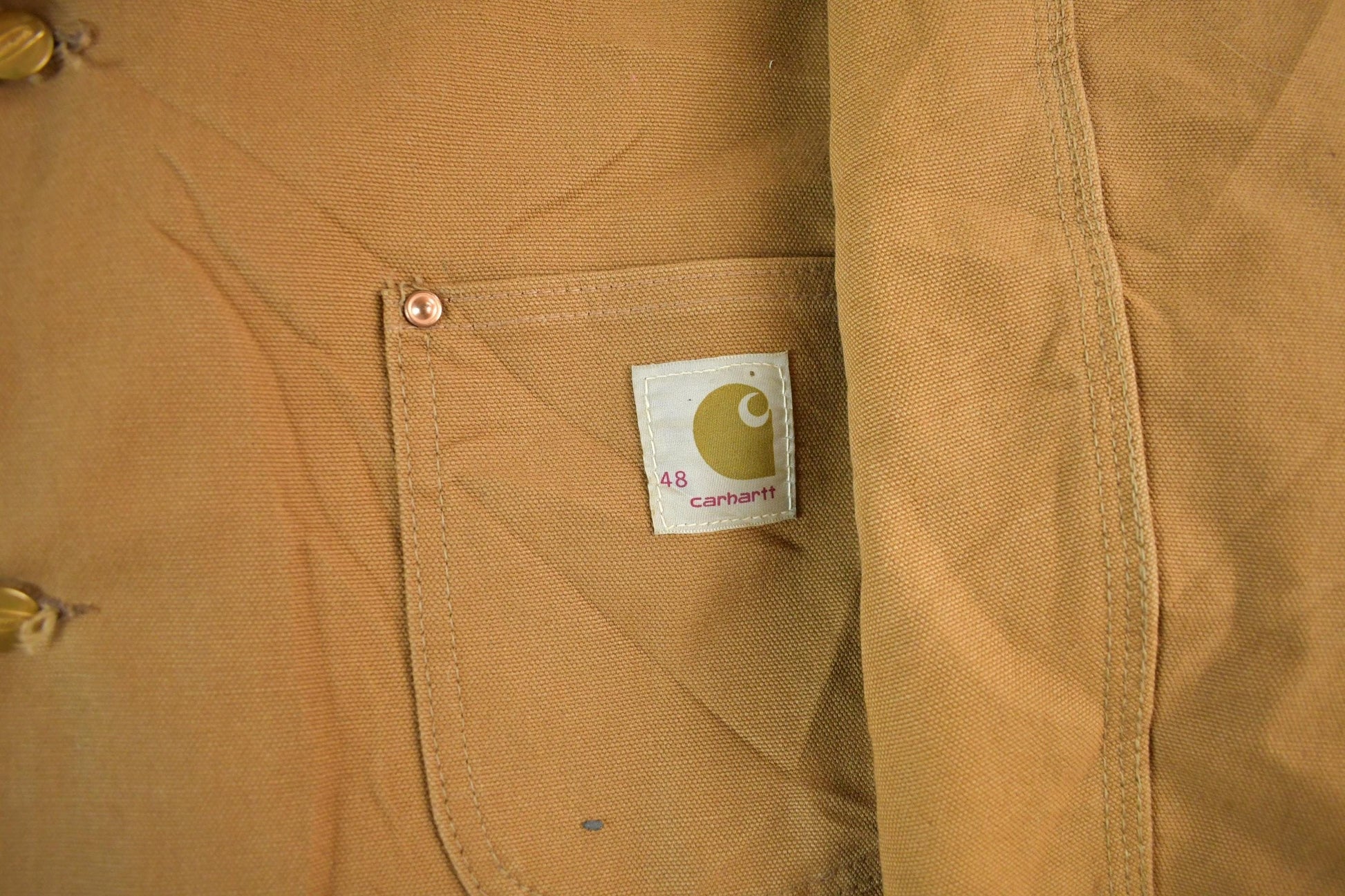 Carhartt Clothing > Gender Neutral Adult Clothing > Jackets & Coats Vintage 1980s Carhartt Chore Barn Coat Jacket Men's Large
