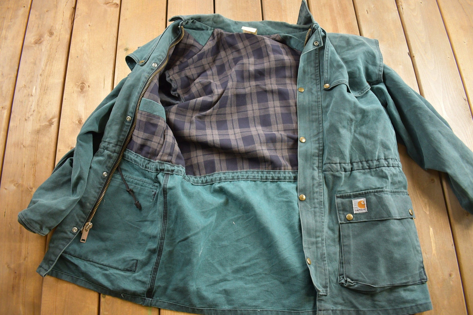 Carhartt Clothing > Gender Neutral Adult Clothing > Jackets & Coats Vintage 1980s Carhartt Duster Jacket