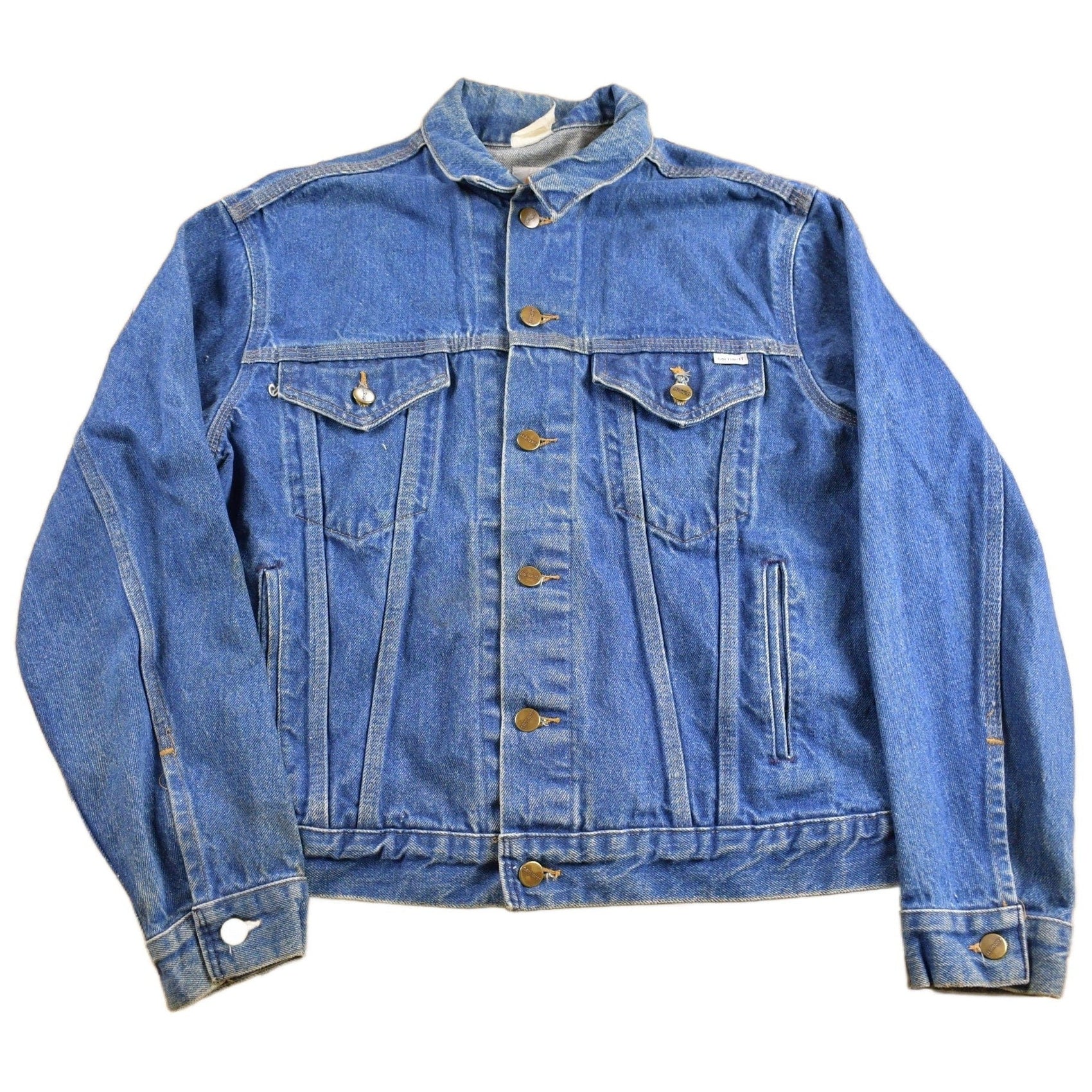 Carhartt Clothing > Gender Neutral Adult Clothing > Jackets & Coats Vintage 1980s Carhartt Medium Wash Jean Jacket Men's M