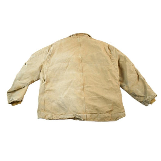 Carhartt Clothing > Gender Neutral Adult Clothing > Jackets & Coats Vintage 1980s Carhartt Perfectly Distressed Collared Work Jacket Men's 2XL