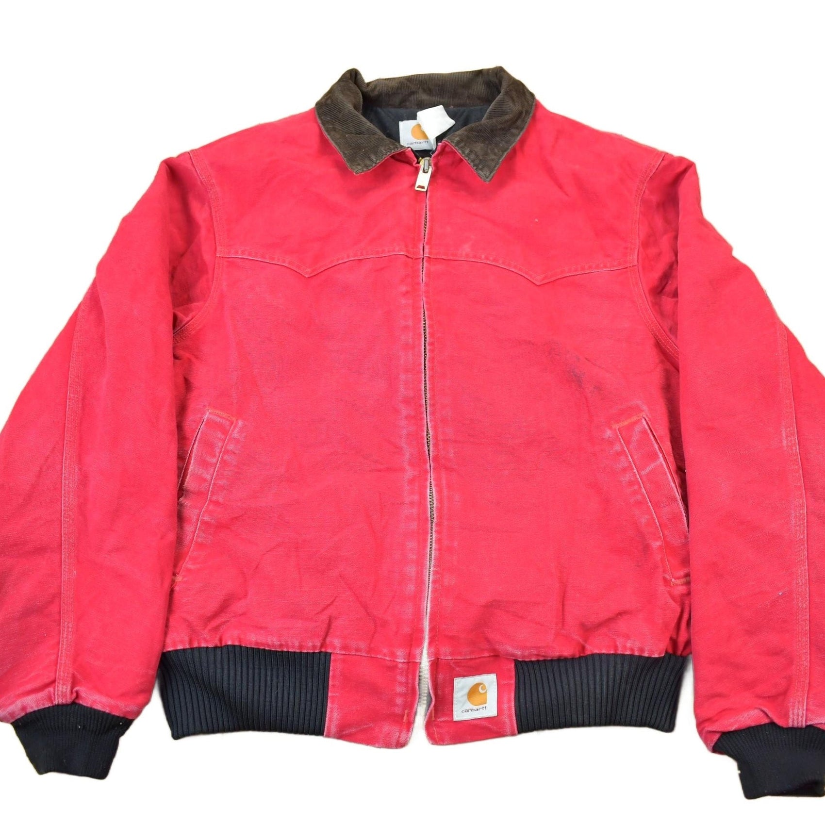 Carhartt Clothing > Gender Neutral Adult Clothing > Jackets & Coats Vintage 1980s Carhartt Red Santa Fe Work Jacket Men's Large