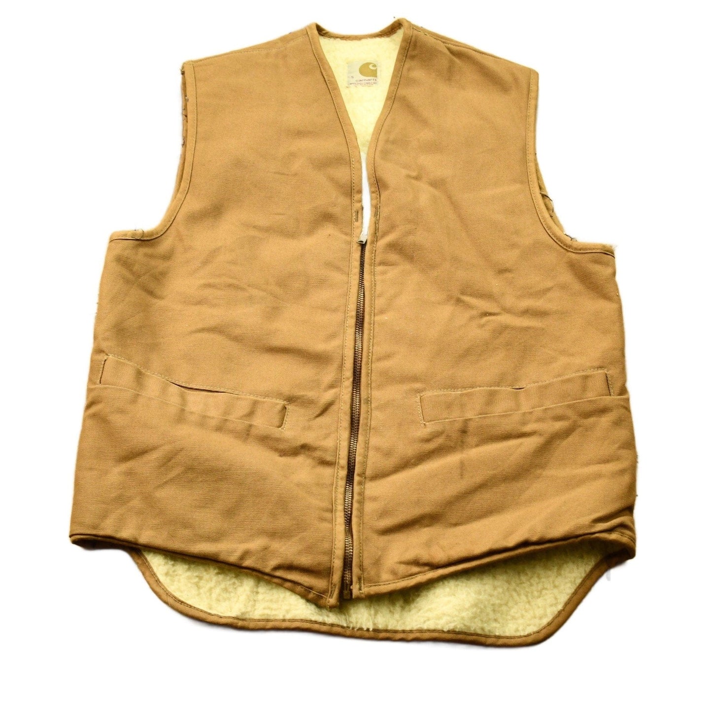 Carhartt Clothing > Gender Neutral Adult Clothing > Jackets & Coats Vintage 1980s Carhartt Sherpa Vest Men's Small