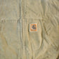 Carhartt Clothing > Gender Neutral Adult Clothing > Jackets & Coats Vintage 1980s Carhartt Sun Faded Distressed Canvas Hooded Work Jacket Men's Large