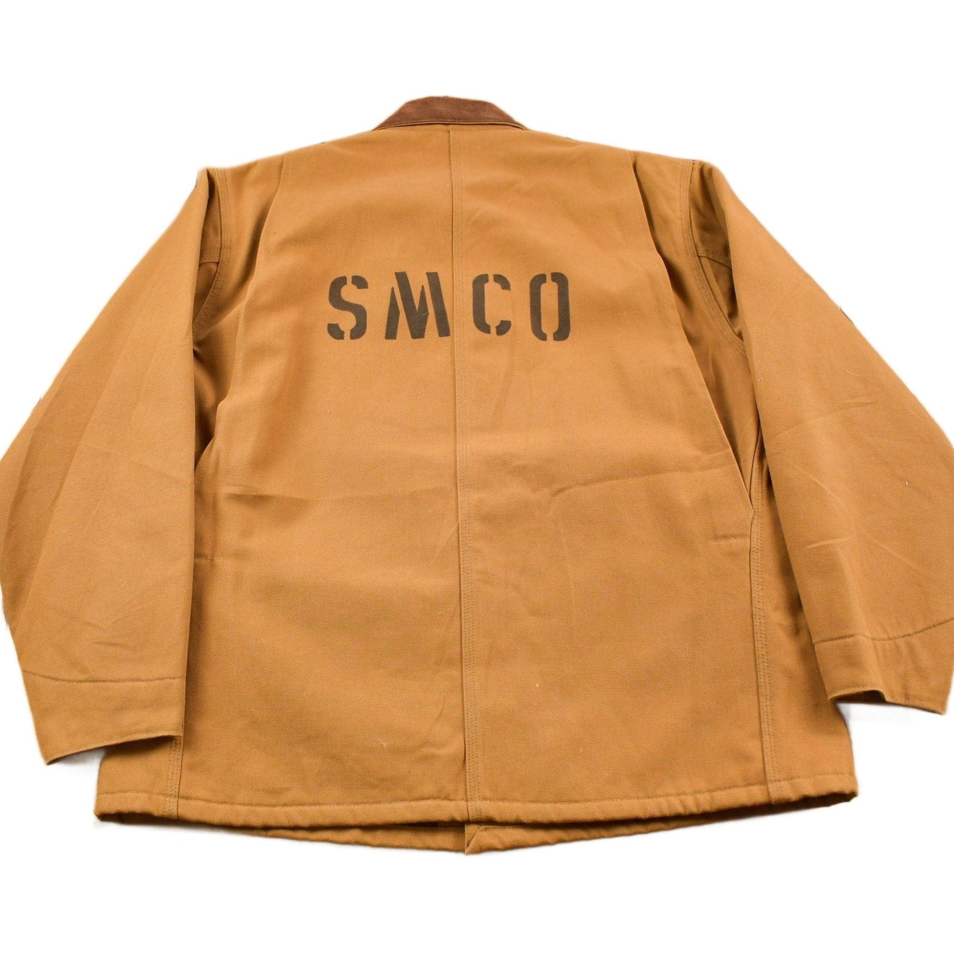 Carhartt Clothing > Gender Neutral Adult Clothing > Jackets & Coats Vintage 1980s Deadstock Carhartt SMCO Blanket Lined Chore Coat Workwear Men's XL