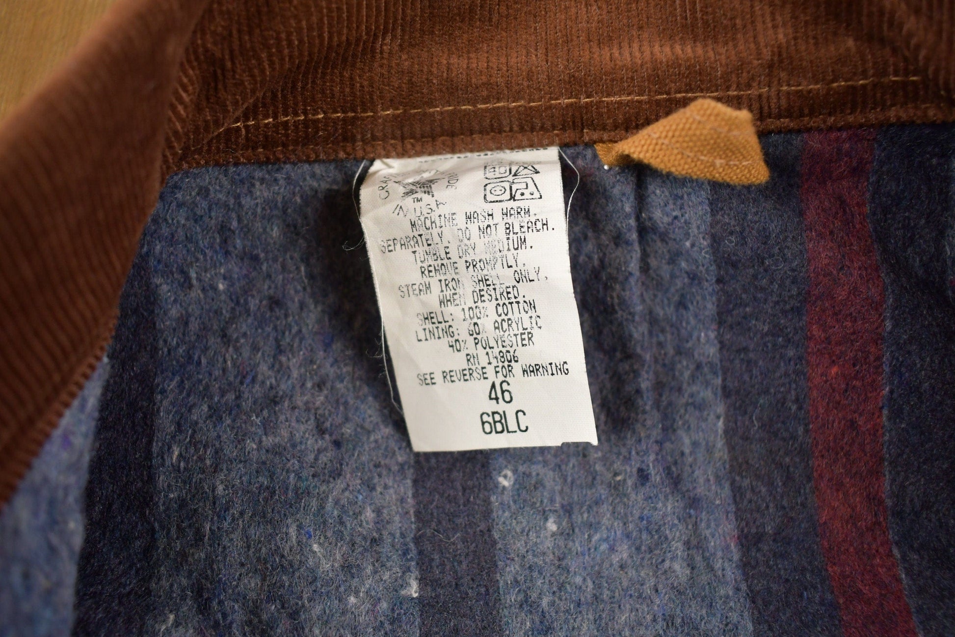 Carhartt Clothing > Gender Neutral Adult Clothing > Jackets & Coats Vintage 1980s Deadstock Carhartt SMCO Blanket Lined Chore Coat Workwear Men's XL