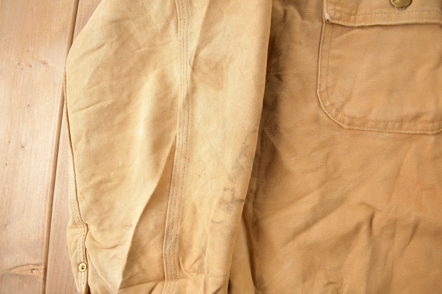 Carhartt Clothing > Gender Neutral Adult Clothing > Jackets & Coats Vintage 1989 Carhartt 100 Years Blanket Lined Button Up Chore Coat Men's Large