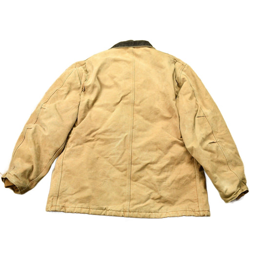 Carhartt Clothing > Gender Neutral Adult Clothing > Jackets & Coats Vintage 1990s Beige Carhartt Work Jacket Men's 2XL