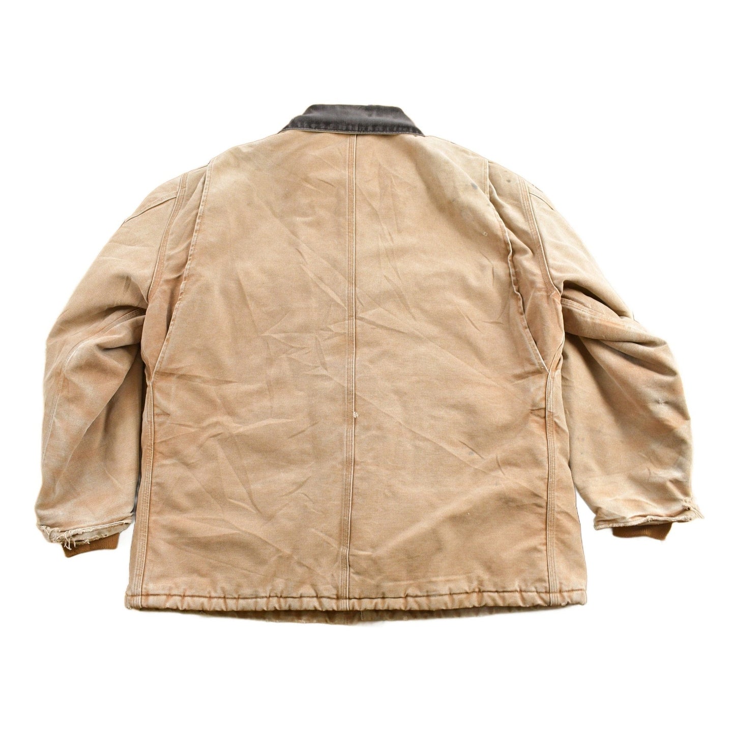 Carhartt Clothing > Gender Neutral Adult Clothing > Jackets & Coats Vintage 1990s Beige Quilt Lined Carhartt Traditional Jacket Men's XL