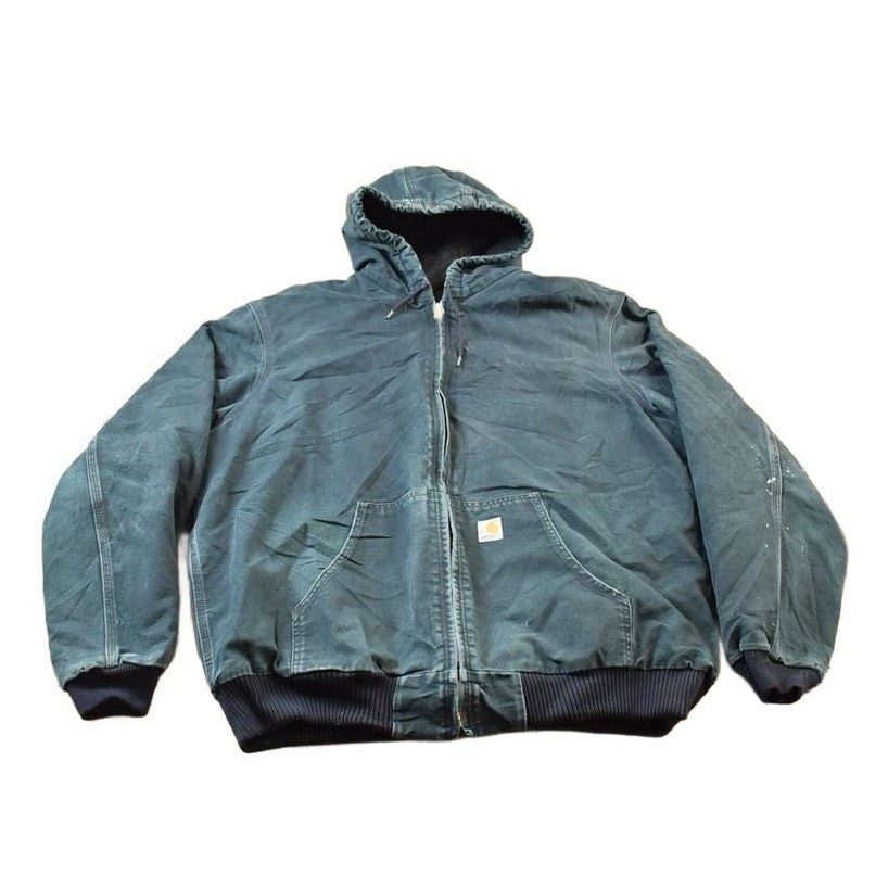 Carhartt Clothing > Gender Neutral Adult Clothing > Jackets & Coats Vintage 1990s Black Carhartt Hooded Jacket Men's XL