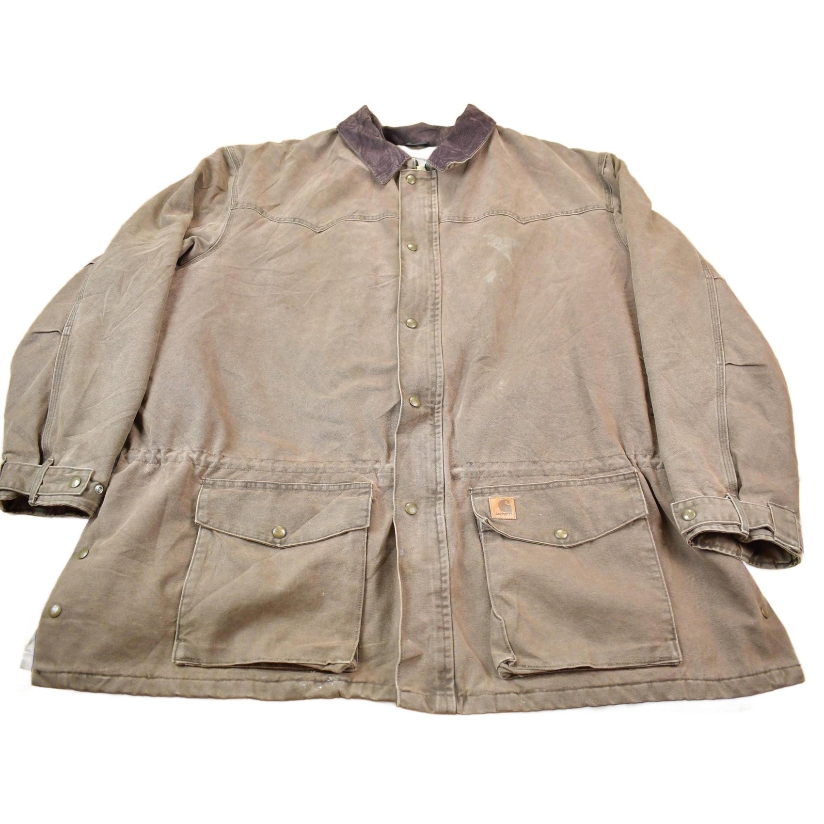 Carhartt Clothing > Gender Neutral Adult Clothing > Jackets & Coats Vintage 1990s Brown Carhartt Field Coat Men's 4XL