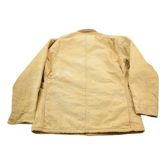 Carhartt Clothing > Gender Neutral Adult Clothing > Jackets & Coats Vintage 1990s Carhartt Blanket Lined Button up Chore Coat Made In USA Size 44 Tall Men's Large