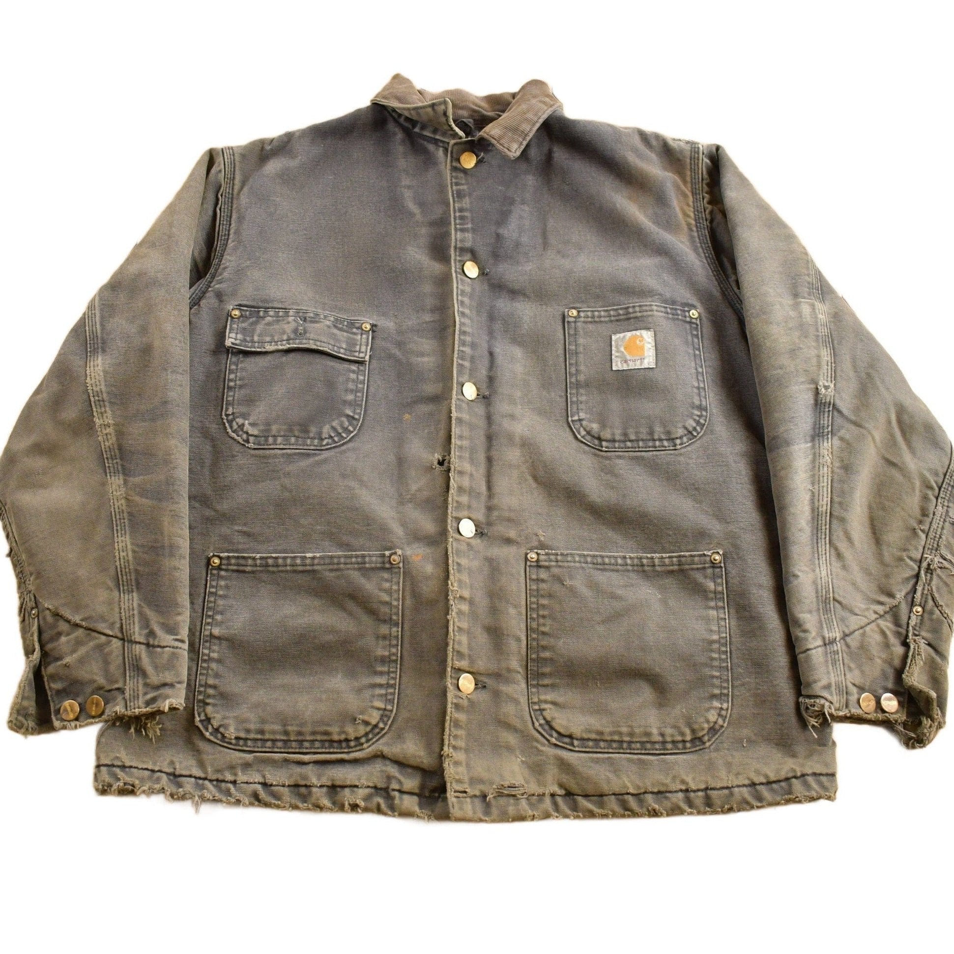 Carhartt Clothing > Gender Neutral Adult Clothing > Jackets & Coats Vintage 1990s Carhartt Blanket Lined Chore Coat Men's Large