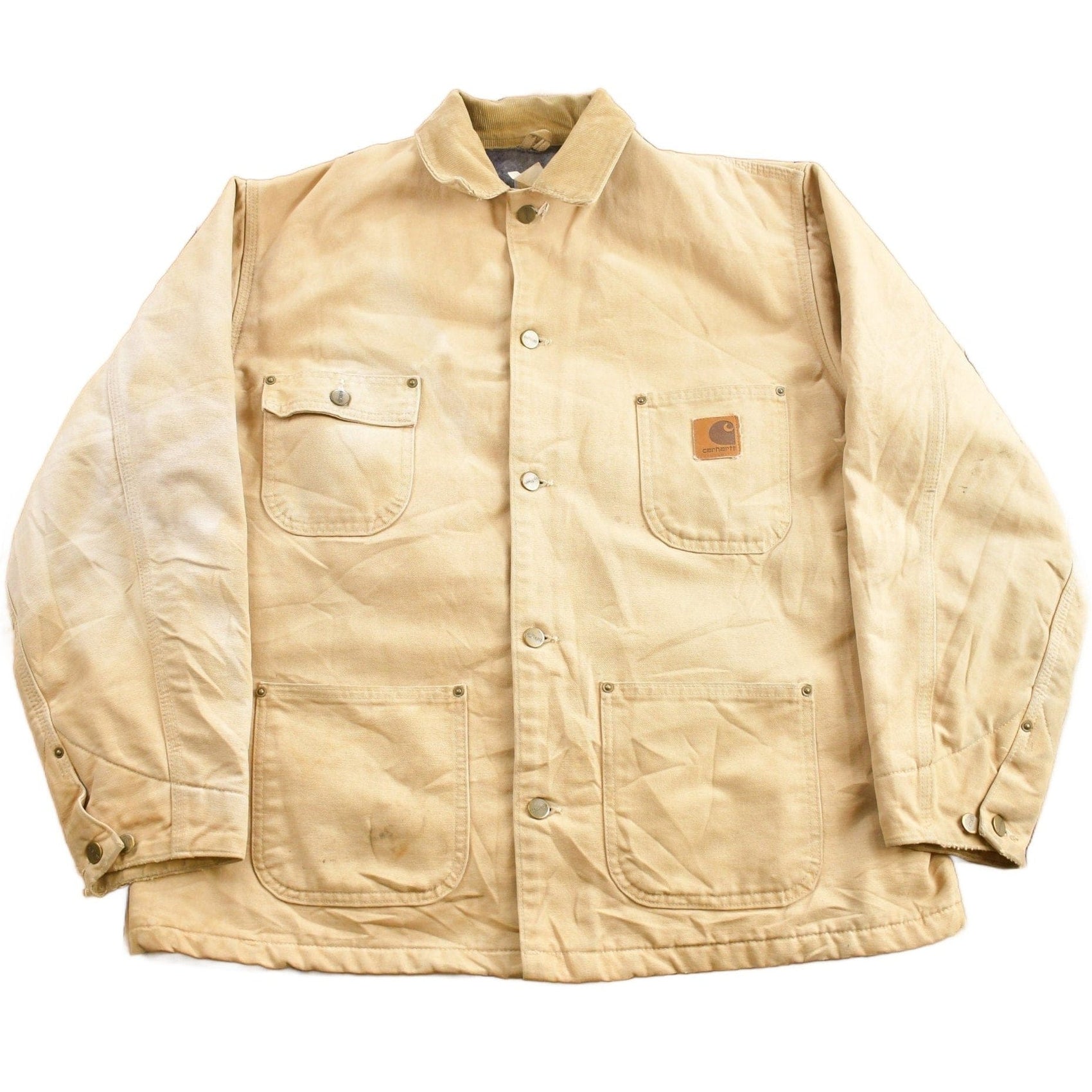 Carhartt Clothing > Gender Neutral Adult Clothing > Jackets & Coats Vintage 1990s Carhartt Blanket Lined Chore Coat Men's Large