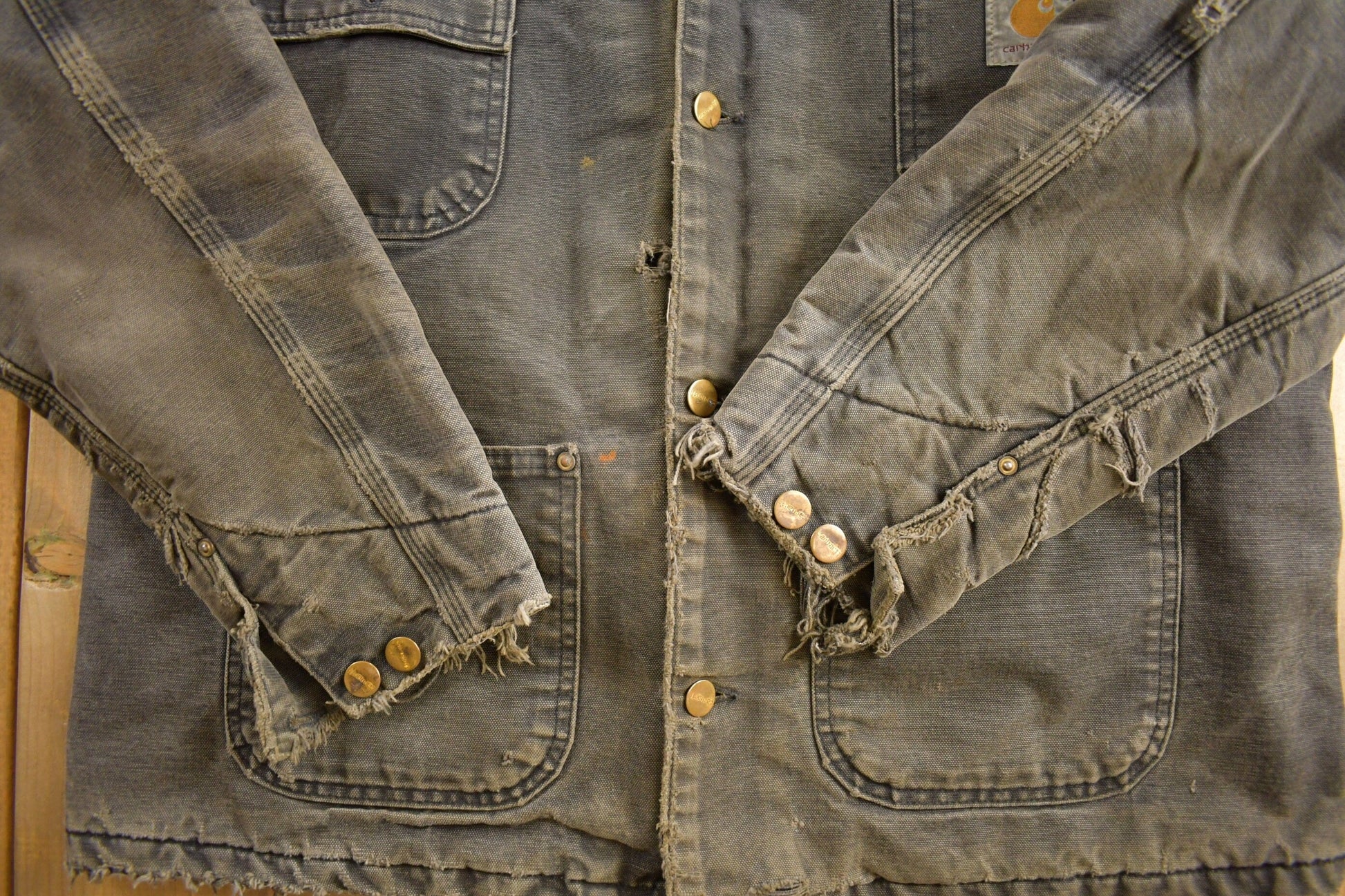 Carhartt Clothing > Gender Neutral Adult Clothing > Jackets & Coats Vintage 1990s Carhartt Blanket Lined Chore Coat Men's Large