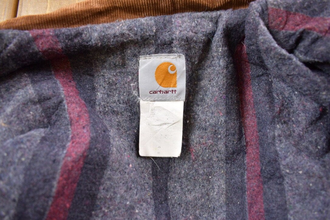 Carhartt Clothing > Gender Neutral Adult Clothing > Jackets & Coats Vintage 1990s Carhartt Blanket Lined Embroidered Painters Jacket Men's Large
