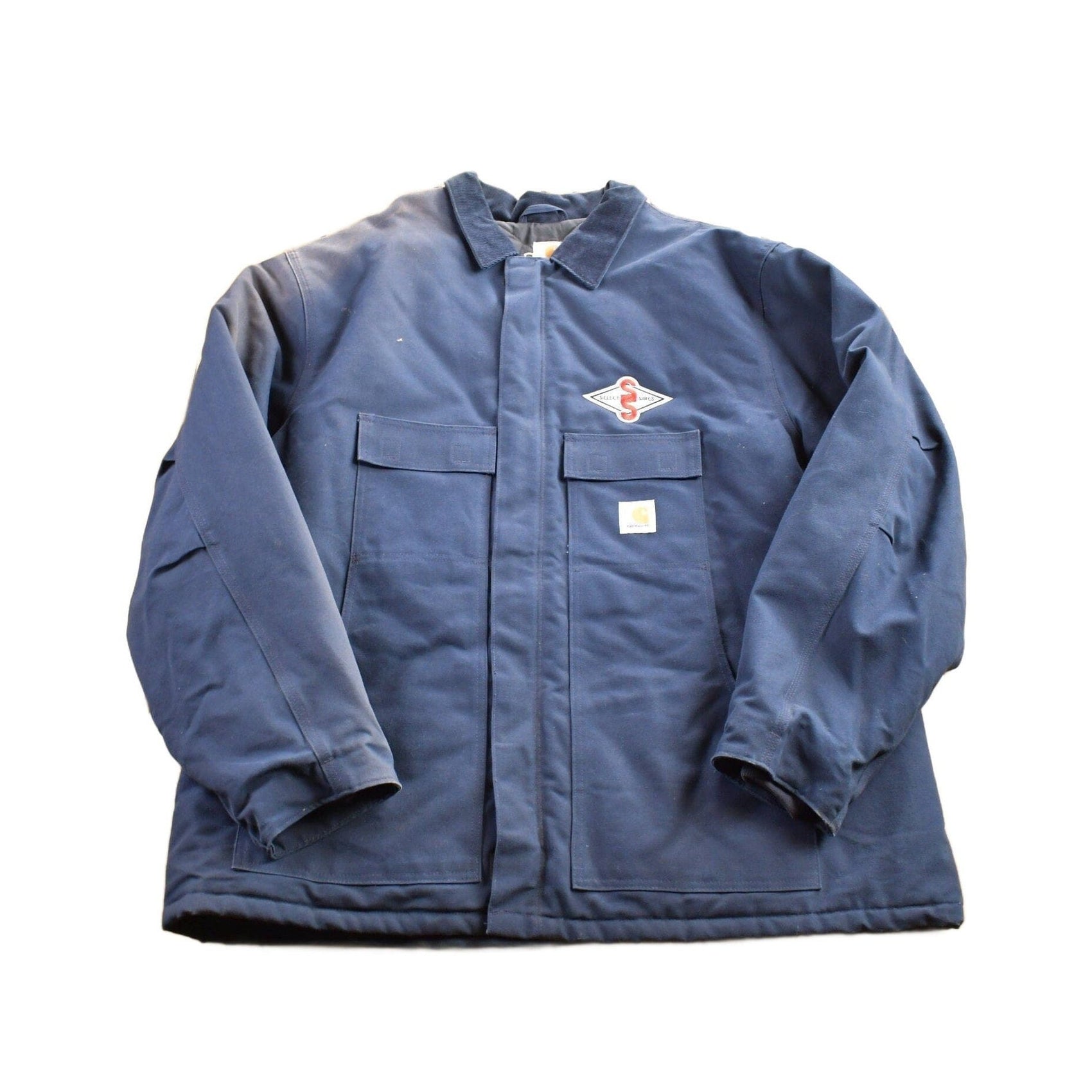 Carhartt Clothing > Gender Neutral Adult Clothing > Jackets & Coats Vintage 1990s Carhartt Blanket Lined Embroidered Work Jacket Men's 3XL