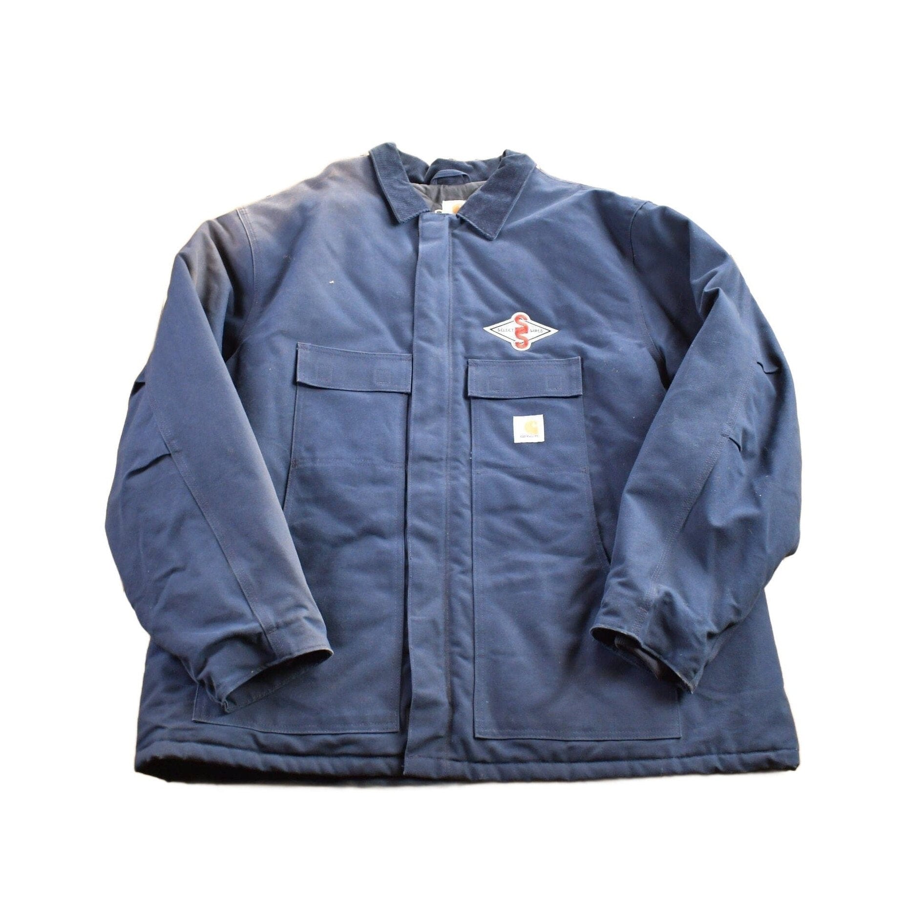 Carhartt Clothing > Gender Neutral Adult Clothing > Jackets & Coats Vintage 1990s Carhartt Blanket Lined Embroidered Work Jacket Men's 3XL