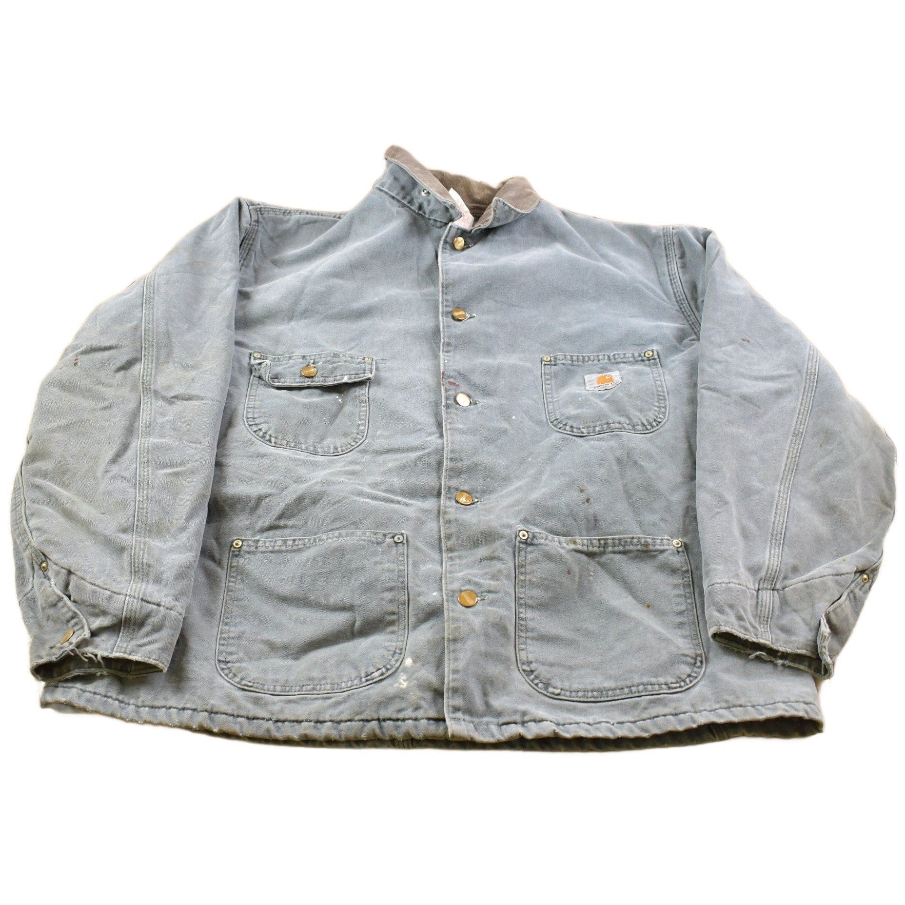 Carhartt Clothing > Gender Neutral Adult Clothing > Jackets & Coats Vintage 1990s Carhartt Blanket Lined Painters Jacket Men's XL