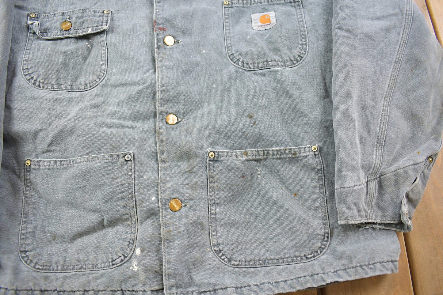 Carhartt Clothing > Gender Neutral Adult Clothing > Jackets & Coats Vintage 1990s Carhartt Blanket Lined Painters Jacket Men's XL