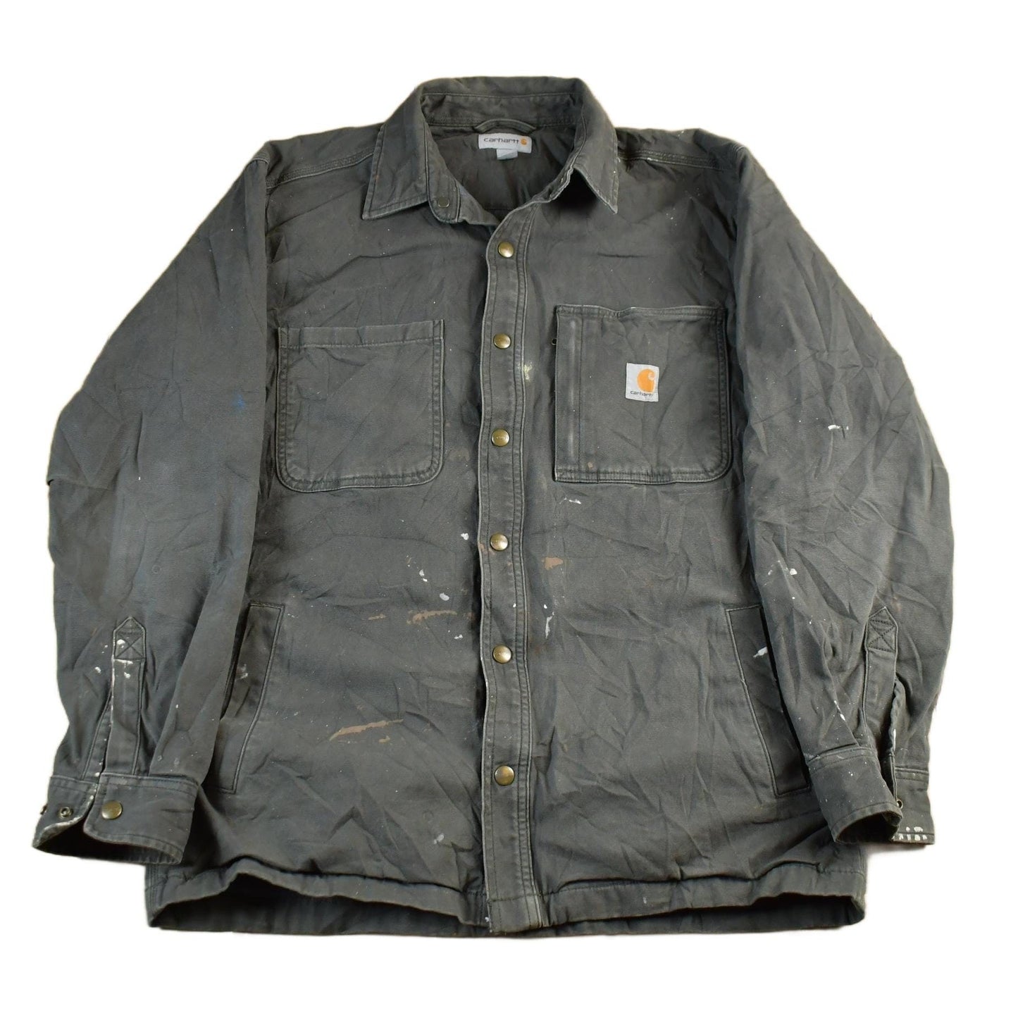 Carhartt Clothing > Gender Neutral Adult Clothing > Jackets & Coats Vintage 1990s Carhartt Blanket Lined Shirt Jacket Men's Medium