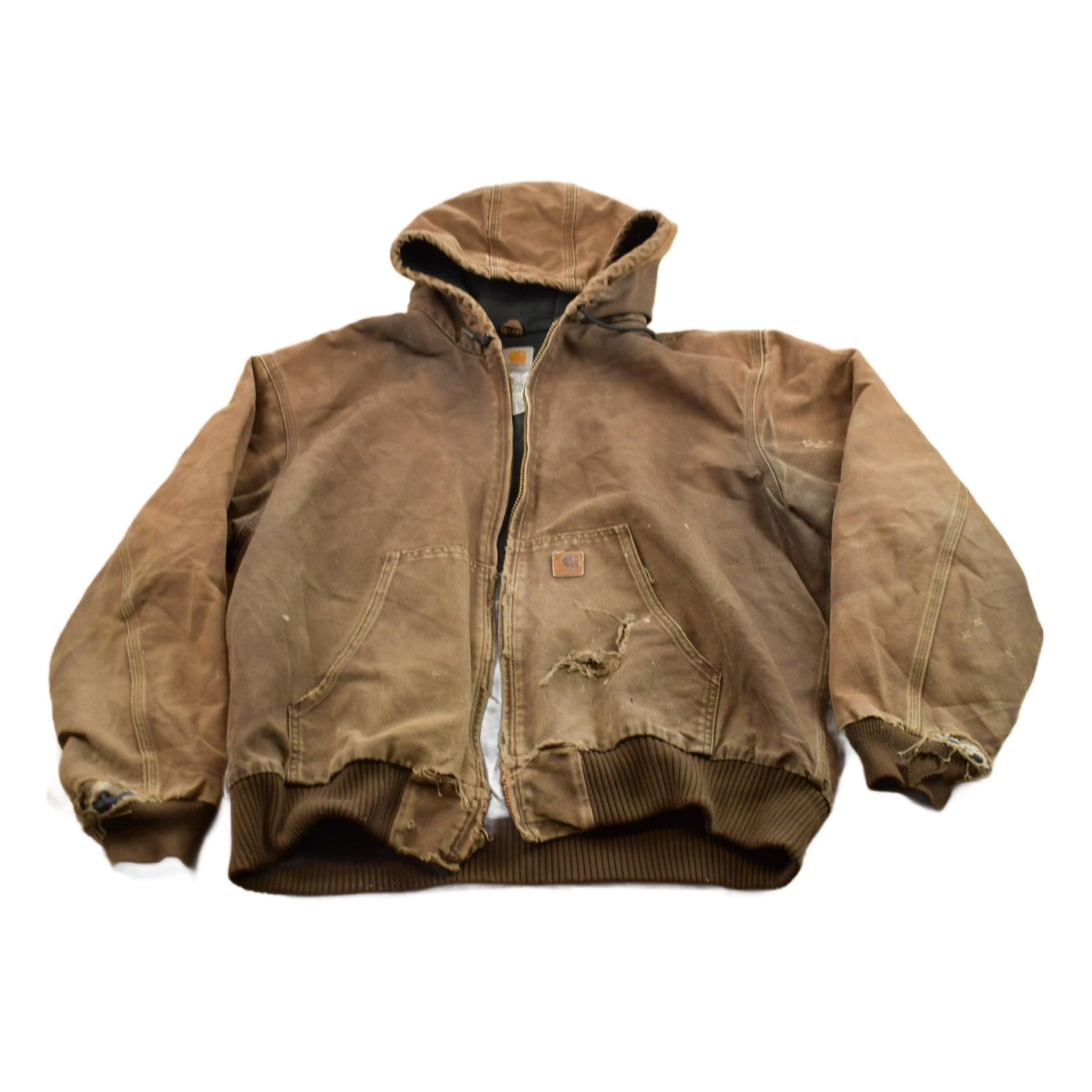 Carhartt Clothing > Gender Neutral Adult Clothing > Jackets & Coats Vintage 1990s Carhartt Brown Active Jac Jacket Size Large Men's 2XL