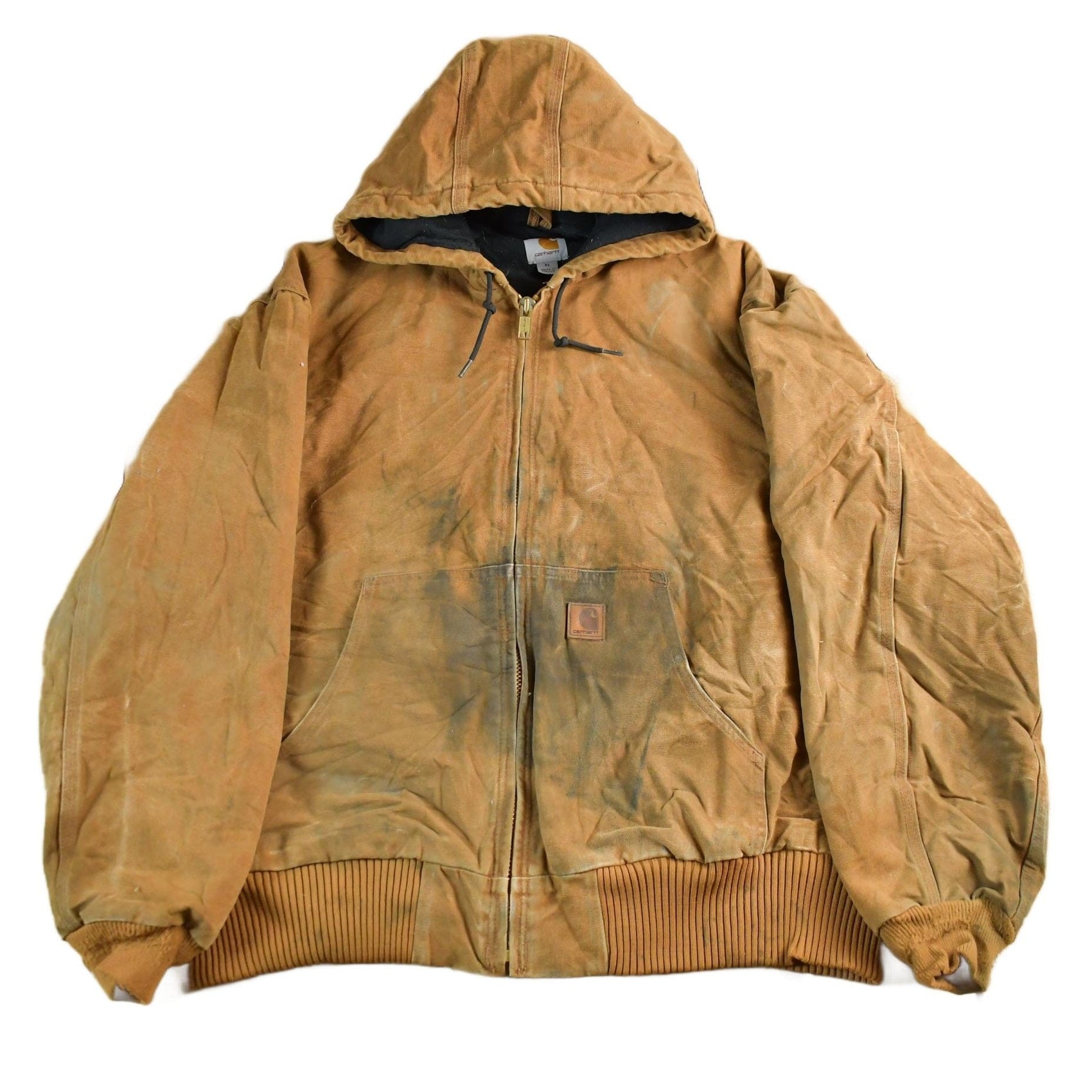 Carhartt Clothing > Gender Neutral Adult Clothing > Jackets & Coats Vintage 1990s Carhartt Canvas Hooded Jacket Men's XL