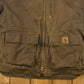 Carhartt Clothing > Gender Neutral Adult Clothing > Jackets & Coats Vintage 1990s Carhartt Chocolate Brown Fleece Lined Work Jacket Men's XL