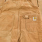Carhartt Clothing > Gender Neutral Adult Clothing > Overalls & Coveralls Vintage 1980s Carhartt Beige Canvas Double Knee Overalls Men's 40 x 26