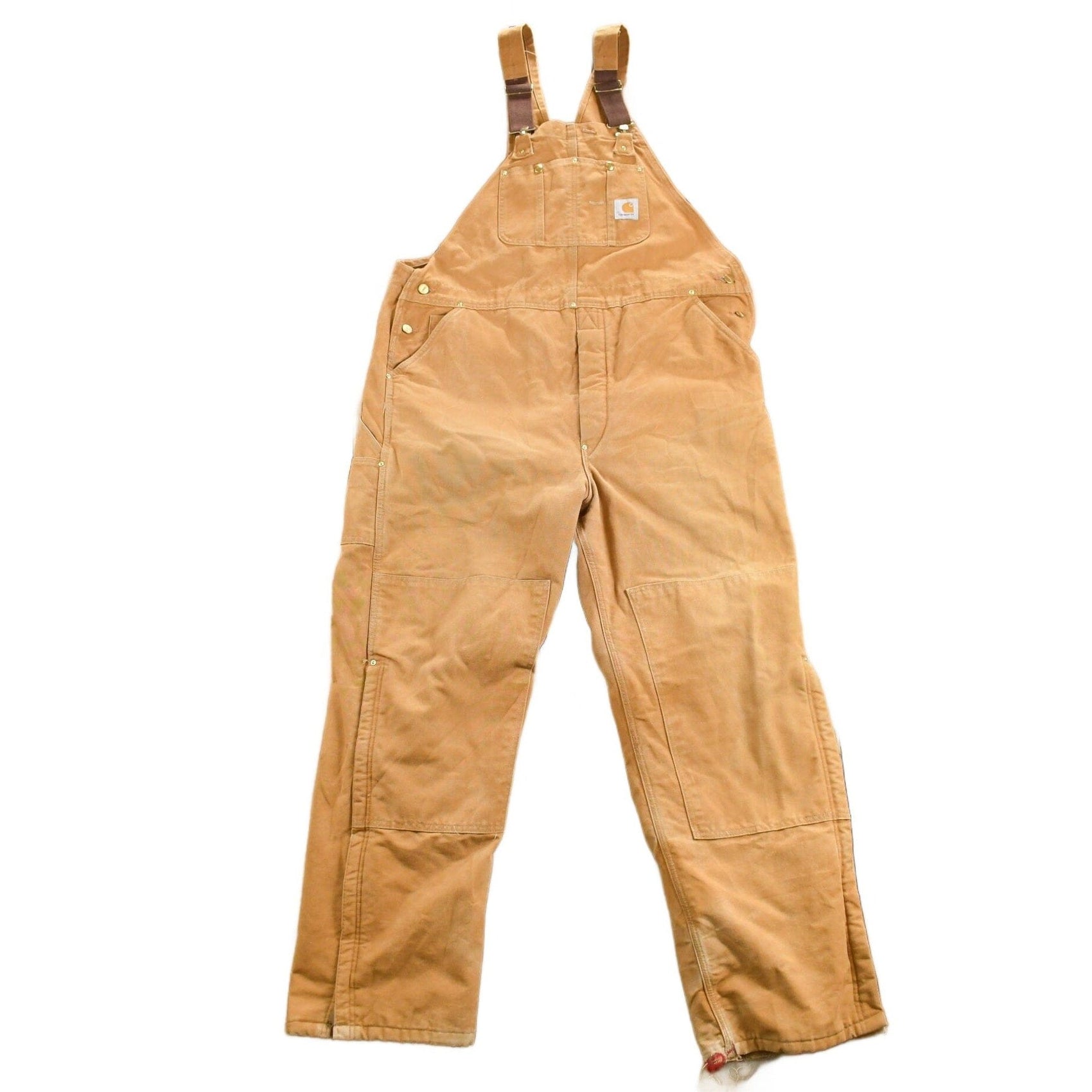 Carhartt Clothing > Gender Neutral Adult Clothing > Overalls & Coveralls Vintage 1980s Carhartt Double Knee Quilted Canvas Overalls