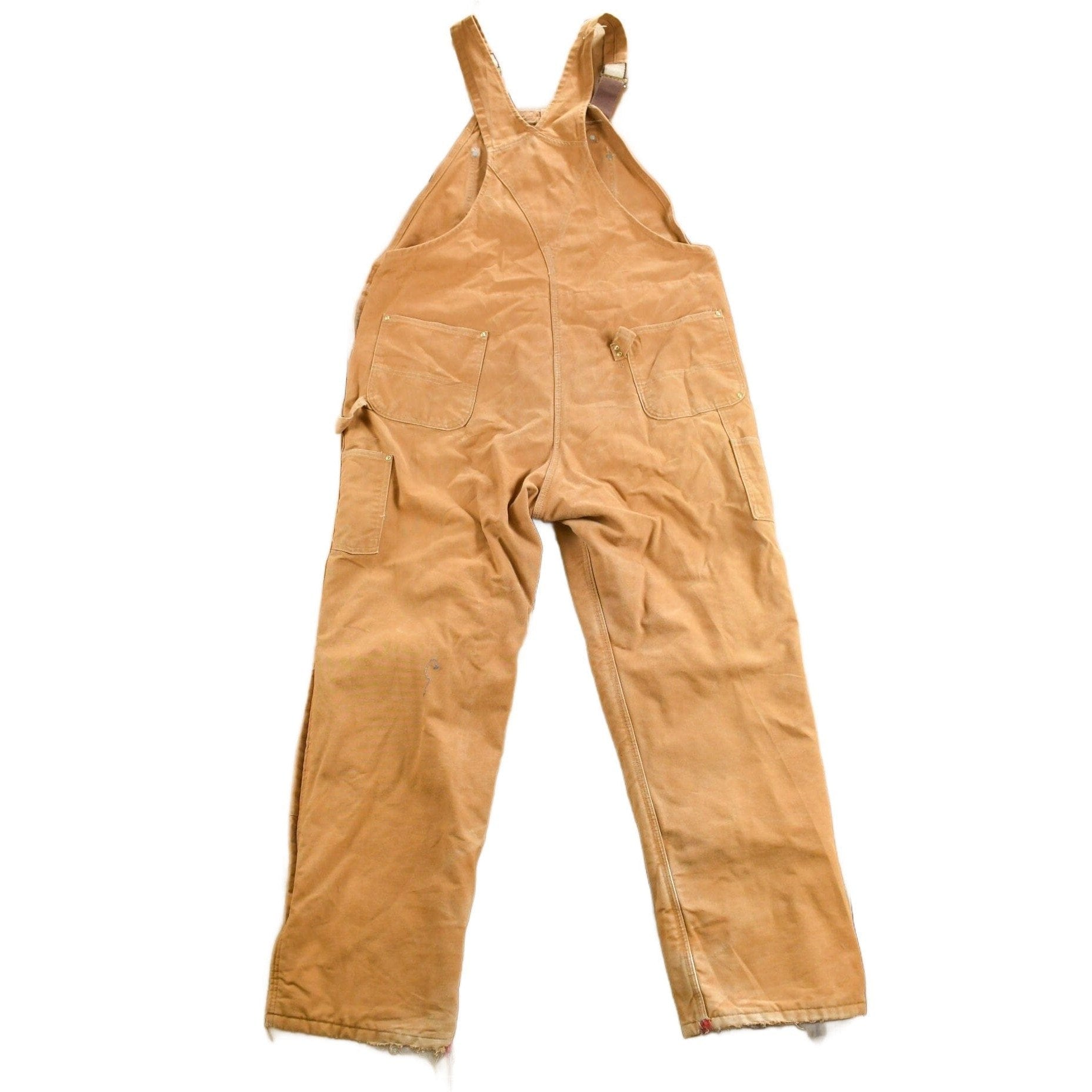 Carhartt Clothing > Gender Neutral Adult Clothing > Overalls & Coveralls Vintage 1980s Carhartt Double Knee Quilted Canvas Overalls